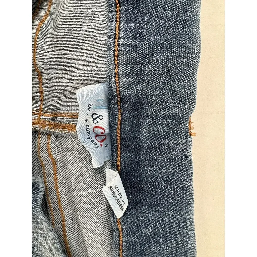 D & Co Pull On Denim Jeans Sz 24WP Plus Size 36/27 Distressed Stretch NWT - Picture 5 of 16